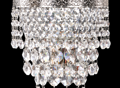 Wandleuchte Wandlampe Wandleuchten Lüster Wand Lampen Kristall Silber